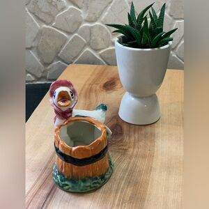 VINTAGE | Small Ceramic Duck Planter